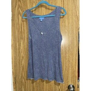Simply Vera Vera Wang intimate size large tank top blue white dot Festival Coast